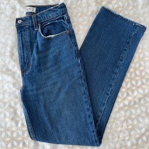 Abercrombie & Fitch Women's Straight Leg Blue Jeans